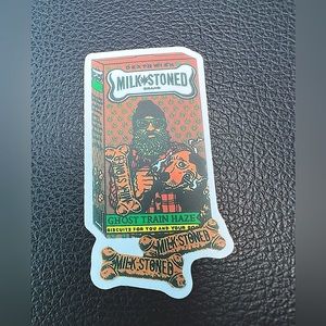 Milk Stoned Gross Crude Rude Blunt Brand Parody 80s 90s Blunt Funny Sticker